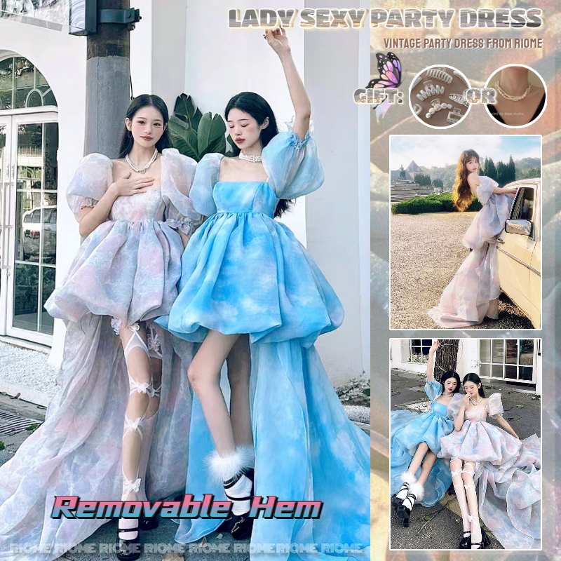 Đầm Công Chúa tutu Viền Tay Phồng Tháo Rời Được Thiết Kế Mới Mùa Hè Sang Trọng Nhẹ Nhàng Cho Nữ