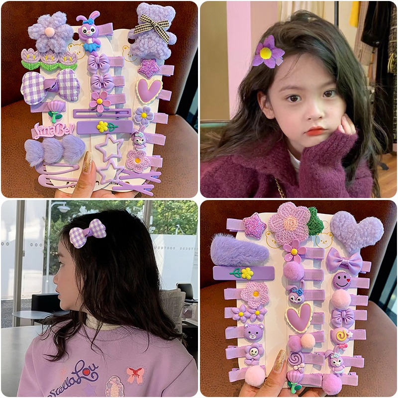 Bộ 8 Kẹp Tóc Hình Hoạt Hình Melody Star Dylan Dễ Thương Cho Bé Gái