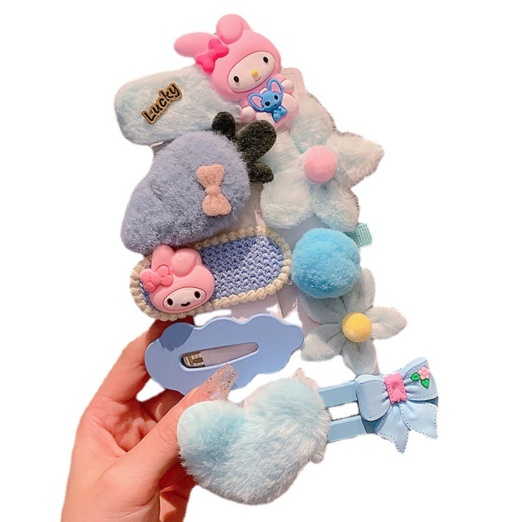 Bộ 8 Kẹp Tóc Hình Hoạt Hình Melody Star Dylan Dễ Thương Cho Bé Gái