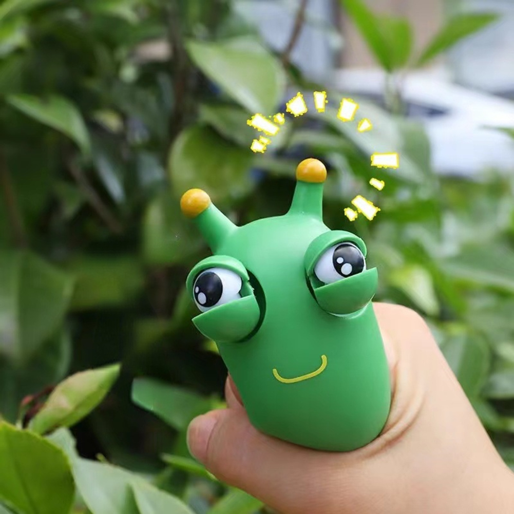 Đồ chơi bóp tay giảm căng thẳng Con sâu mắt lồi, giúp giảm stress - dễ thương thú vị cho người lớn và trẻ em - LUCKYBABY
