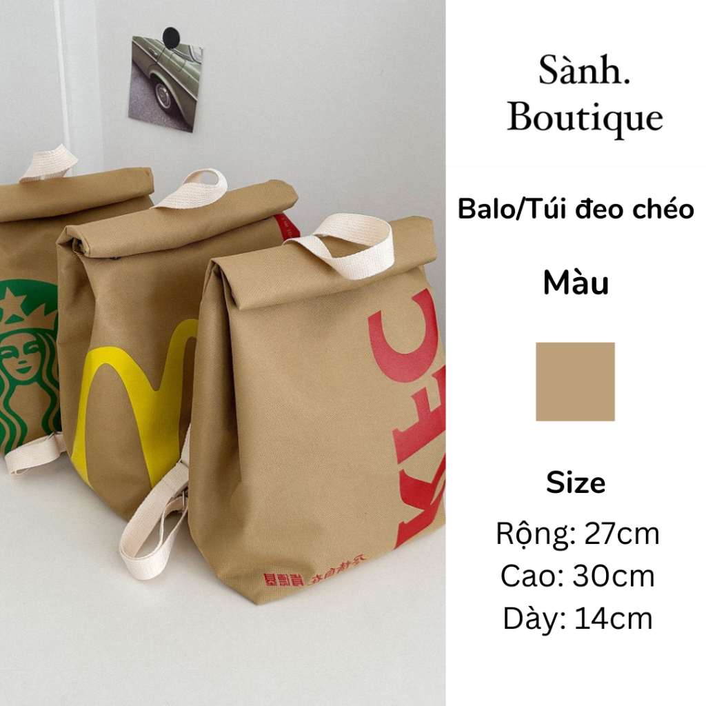 Balo Đi Học Cặp Đi Học KFC, Mc.Donal, Starbuck Túi Đeo Chéo KFC, Mc.Donal, Starbuck