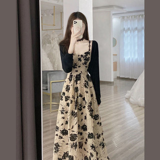 New Style Floral Pattern Halter Dress for Women