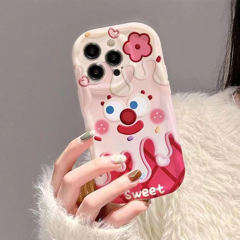 Ốp Điện Thoại Hình Mặt Cười Chống Rơi Cho iPhone 7plus 11 12 8plus 13 14 xr xsmax 11Pro 14plus 13Promax xs