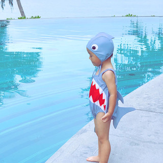 Lla-2pcs Tập Đi Bé Gái Bé Trai Đồ Bơi Cá Mập Trang Phục Đồ Bơi Bikini Bộ Đi Biển