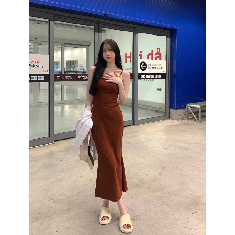 Đầm Hai Dây Dáng Ôm Gợi Cảm Thời Trang Mùa Hè Hàng Mới Dành Cho Bạn Gái