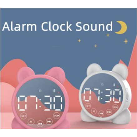Loa Bluetooth Không Dây Nhỏ Gọn Có Đồng Hồ Báo Thức Để Bàn Hỗ Trợ Thẻ TF / Điện Thoại Phổ Biến Bán Chạy Nhất