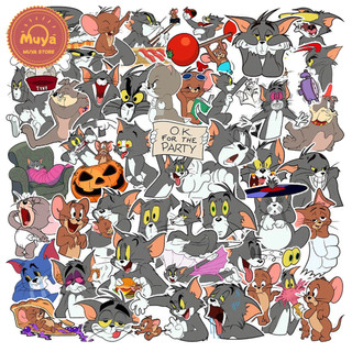 Disney bộ 50 miếng dán chống thấm nước hình hoạt hình tom and jerry