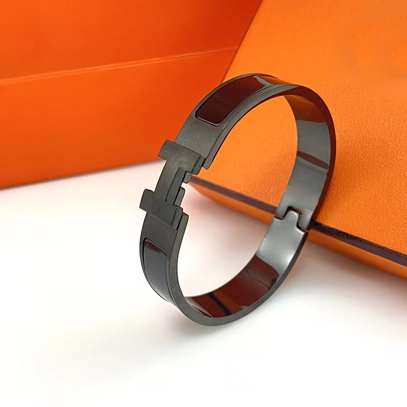 Bangles Herms bangles Màu Đen Cá Tính Cho Nam