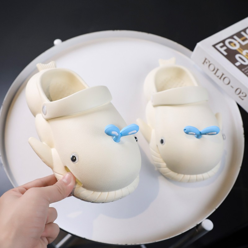 Dép Đế Dày Tăng Chiều Cao Chống Trượt Chống Bẩn In Hình Cá Voi Hoạt Hình Dễ Thương Thời Trang Mùa Hè Cho Nữ-HUANQIU