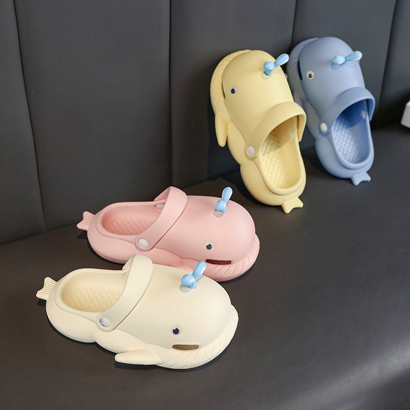 Dép Đế Dày Tăng Chiều Cao Chống Trượt Chống Bẩn In Hình Cá Voi Hoạt Hình Dễ Thương Thời Trang Mùa Hè Cho Nữ-HUANQIU
