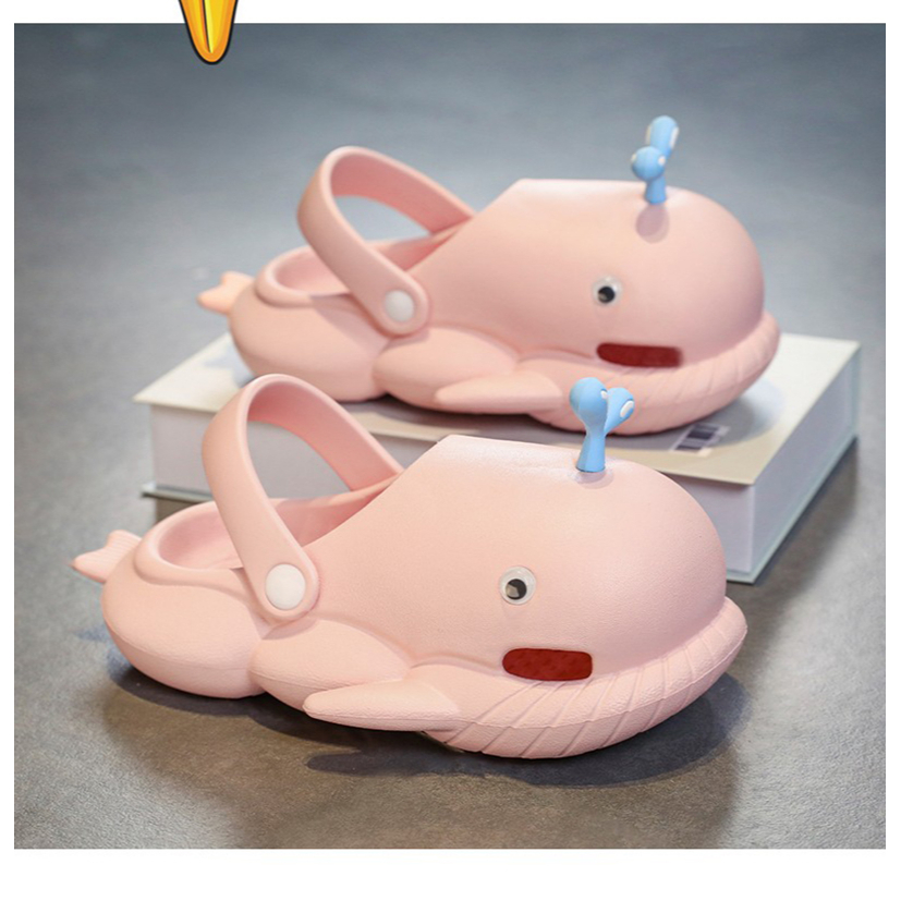 Dép Đế Dày Tăng Chiều Cao Chống Trượt Chống Bẩn In Hình Cá Voi Hoạt Hình Dễ Thương Thời Trang Mùa Hè Cho Nữ-HUANQIU