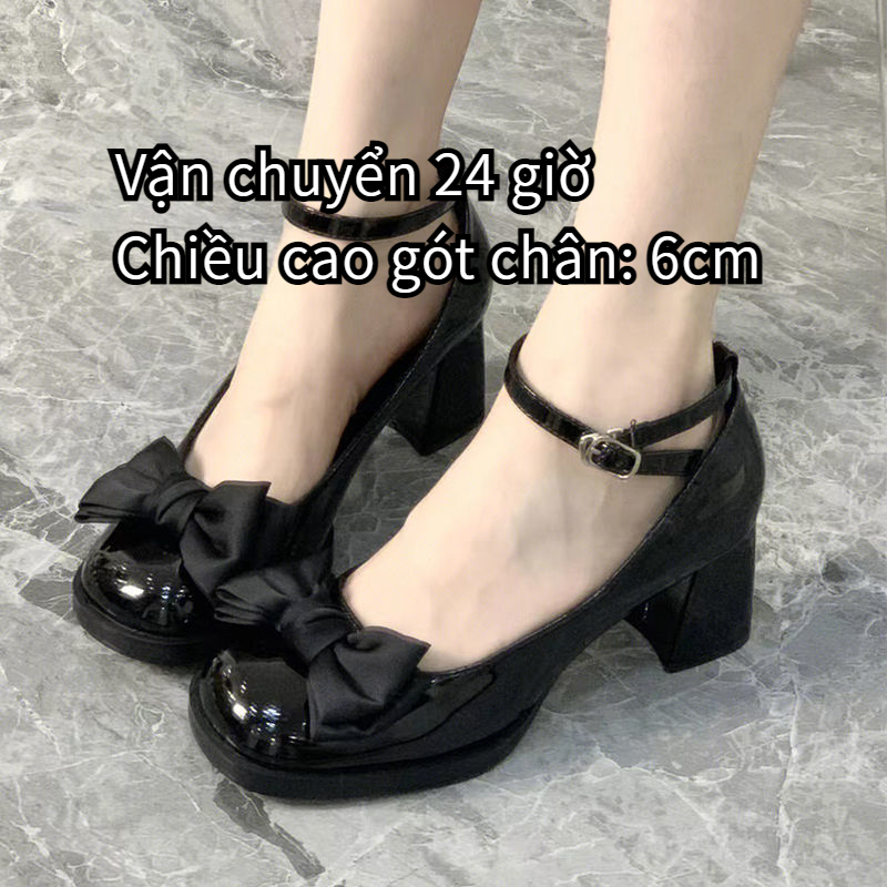 Giày nữ giày cao gót nữ dép nữ đế cao Giày JK dép xăng đan nữ giày mary jane 6cm giày lolita