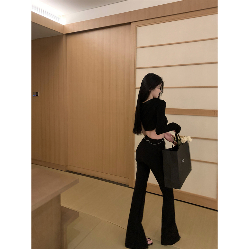 QADCOL Áo Ngắn Không Tay Dây Xích Đen Thiết Kế Không Đối Xứng Mặc Trong Mùa Hè Cho Nữ