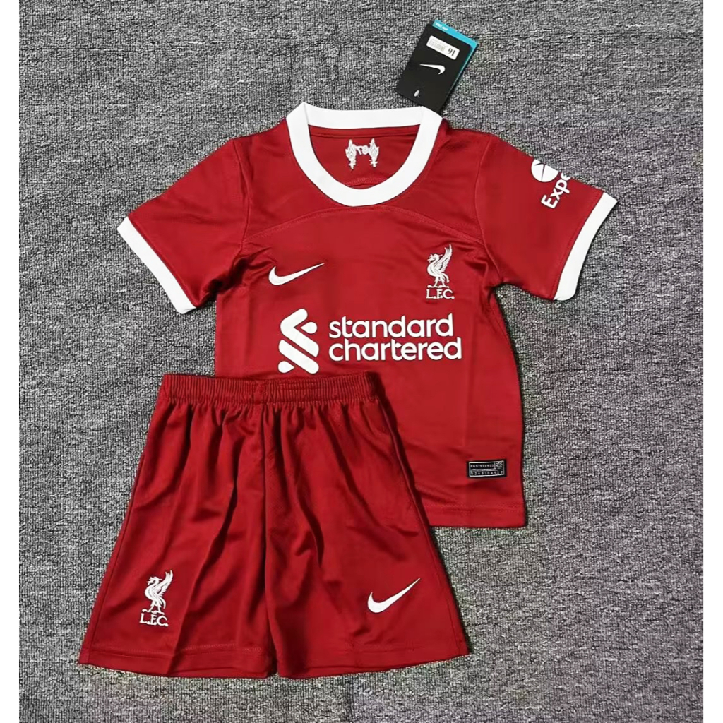 Bộ Quần Áo Thể Thao Bóng Đá Đội Tuyển Liverpool 2023-2024 Dành Cho Trẻ