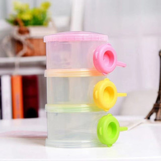 Happy Home ~ [4 Lớp] Hộp Bột Sữa Hộp Sữa Bột Phụ Hộp Sữa Đi Chơi Bột Sữa Hộp Bảo Quản Bột Sữa Di Động Ngăn Sữa Dung Tích Lớn Mở Bên