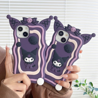 Ốp Điện Thoại Silicon Họa Tiết Kuromi 3D Tráng Gương Độc Đáo Cho iphone 14 13 12 11 pro max plus