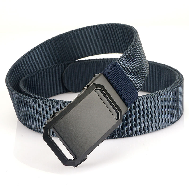 Thắt Lưng Bện Dây Nylon Với Khóa Kim Loại Tự Động Thời Trang Cho Nam