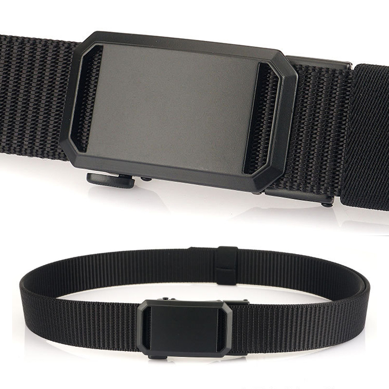 Thắt Lưng Bện Dây Nylon Với Khóa Kim Loại Tự Động Thời Trang Cho Nam