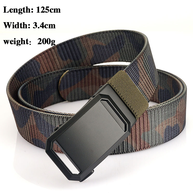 Thắt Lưng Bện Dây Nylon Với Khóa Kim Loại Tự Động Thời Trang Cho Nam