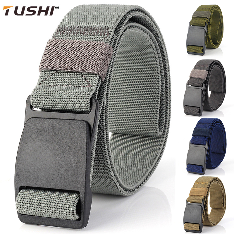 Thắt Lưng Nylon Co Giãn Có Khóa Nhựa Thời Trang Cho Nam