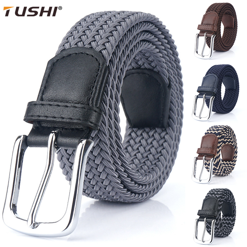 Thắt Lưng Nylon Co Giãn Có Khóa Kim Loại Thời Trang Cho Nam Nữ