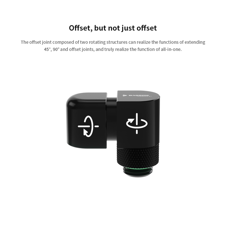 Đầu Nối Ống Nước Làm Mát Máy Tính Xoay 360 Độ 21mm tx360px-21