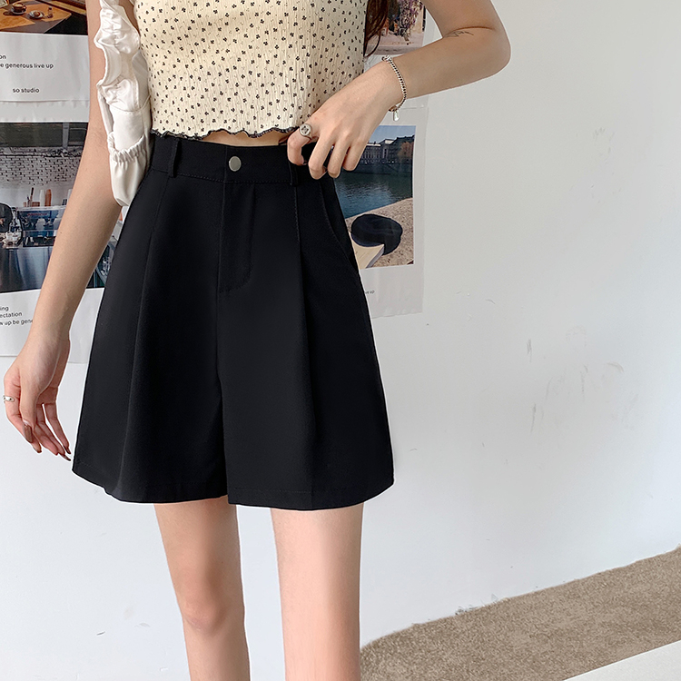 Quần ngắn ống rộng Đơn Giản Thời Trang Phong Cách Hàn Quốc Cho Nữ