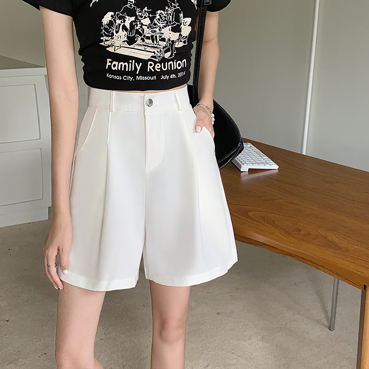 Quần ngắn ống rộng Đơn Giản Thời Trang Phong Cách Hàn Quốc Cho Nữ