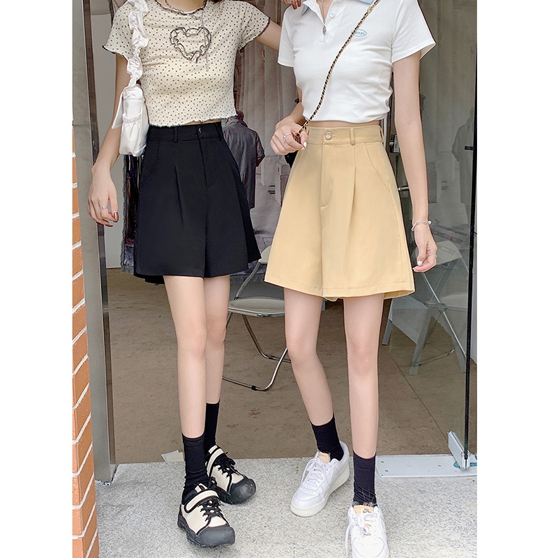 Quần ngắn ống rộng Đơn Giản Thời Trang Phong Cách Hàn Quốc Cho Nữ