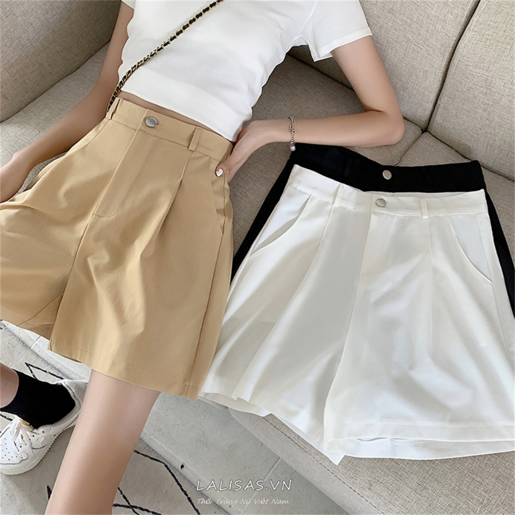 Quần ngắn ống rộng Đơn Giản Thời Trang Phong Cách Hàn Quốc Cho Nữ