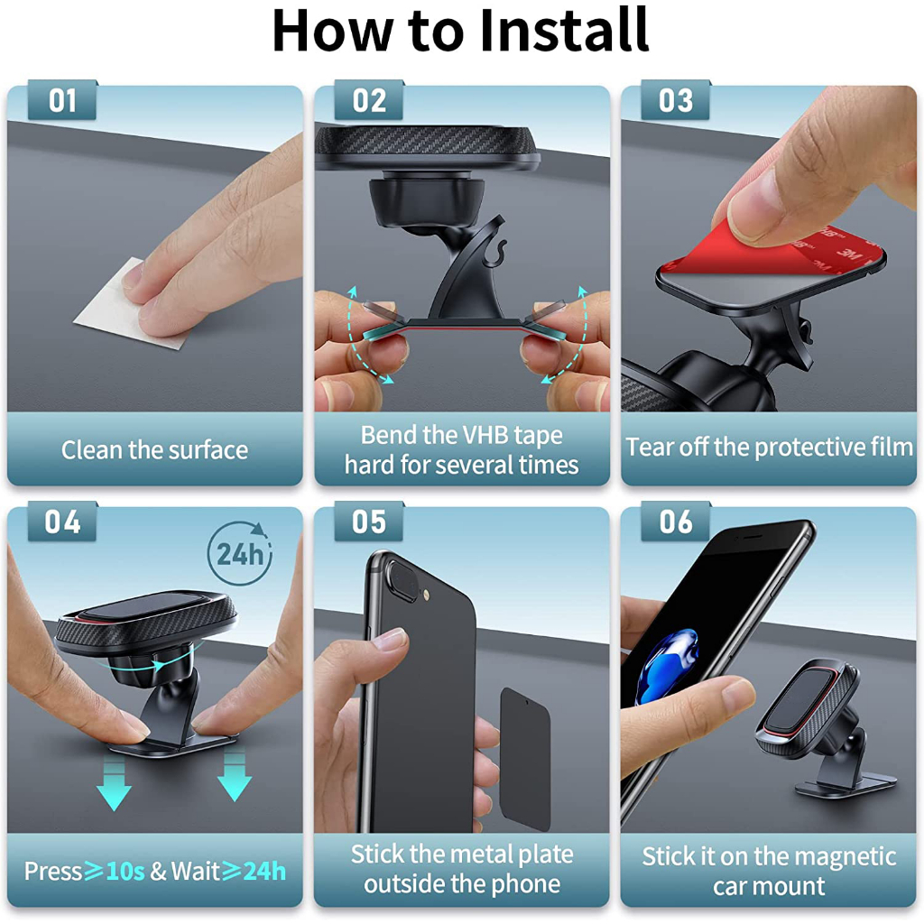 Giá Đỡ Điện Thoại Hít Nam Châm Siêu Mạnh Cho Xe Hơi