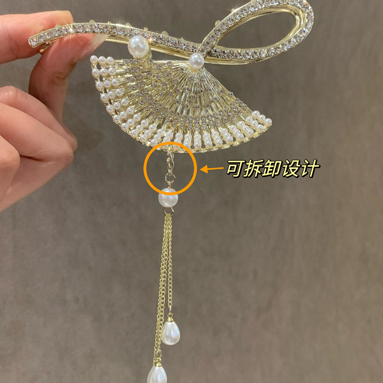 Kẹp Tóc Đính Ngọc Trai Giả Kiểu Cổ Điển Thời Trang 2023 Mới