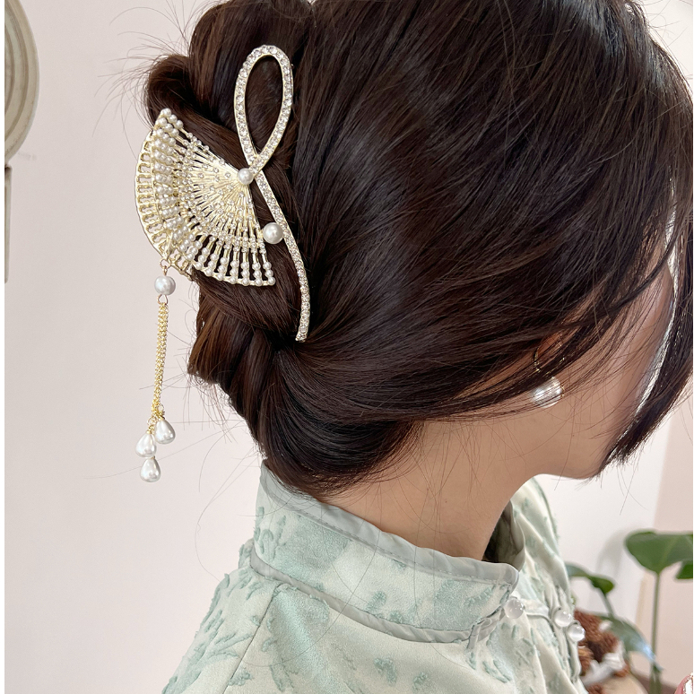 Kẹp Tóc Đính Ngọc Trai Giả Kiểu Cổ Điển Thời Trang 2023 Mới