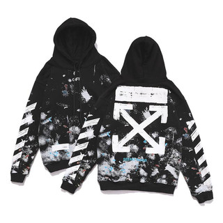Off-white Áo hoodie off-white Chất cotton Họa Tiết In Cá Tính