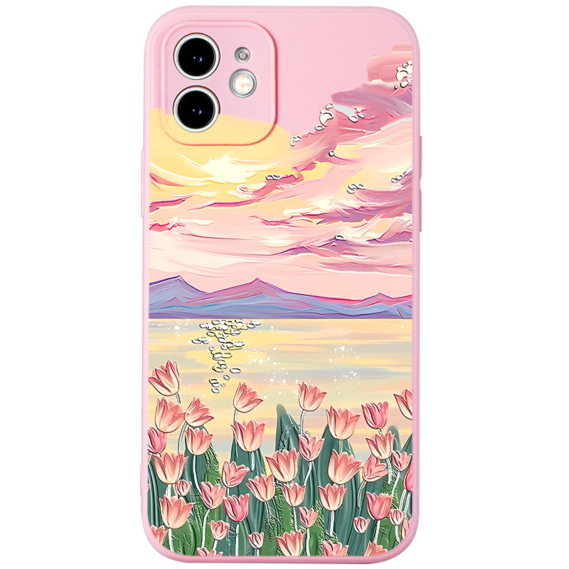 Ốp điện thoại JURSUE dễ thương đẹp màu Cho iPhone 14 13 12 11 Pro Max SE 2020 X XR XS 8 7 ip 6S 6 Plus kute XYH1531