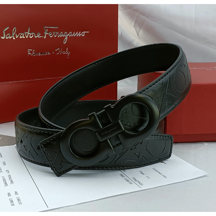 Salvatore Ferragamo Thắt Lưng Da Phối Khóa Tự Động Thời Trang Cho Nam