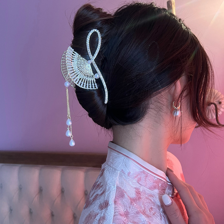 Kẹp Tóc Đính Ngọc Trai Giả Kiểu Cổ Điển Thời Trang 2023 Mới