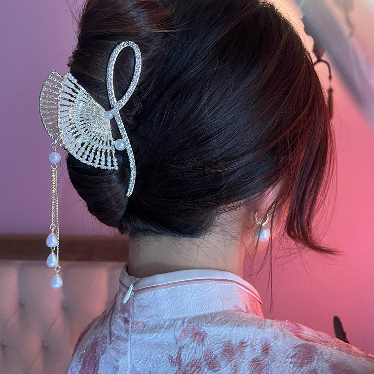 Kẹp Tóc Đính Ngọc Trai Giả Kiểu Cổ Điển Thời Trang 2023 Mới