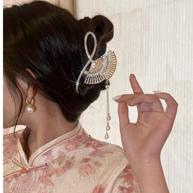 Kẹp Tóc Đính Ngọc Trai Giả Kiểu Cổ Điển Thời Trang 2023 Mới