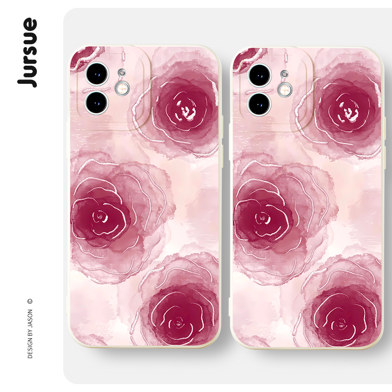 Ốp điện thoại JURSUE dễ thương đẹp màu Cho iPhone 15 14 13 12 11 Pro Max SE 2020 X XR XS 8 7 ip 6S 6 Plus kute XYH1527