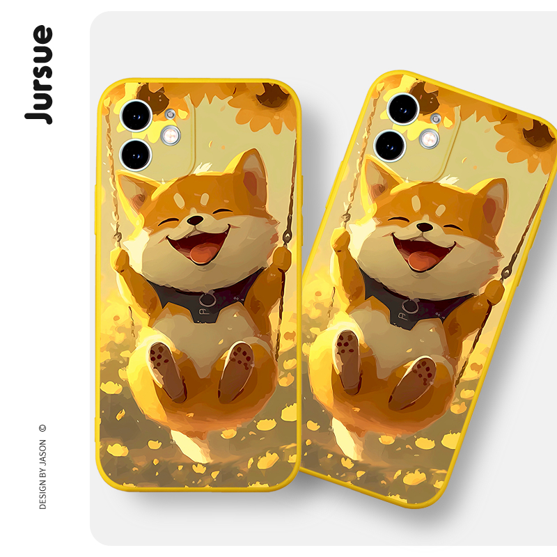 Ốp điện thoại JURSUE dễ thương đẹp màu Cho iPhone 14 13 12 11 Pro Max SE 2020 X XR XS 8 7 ip 6S 6 Plus kute XYH1529