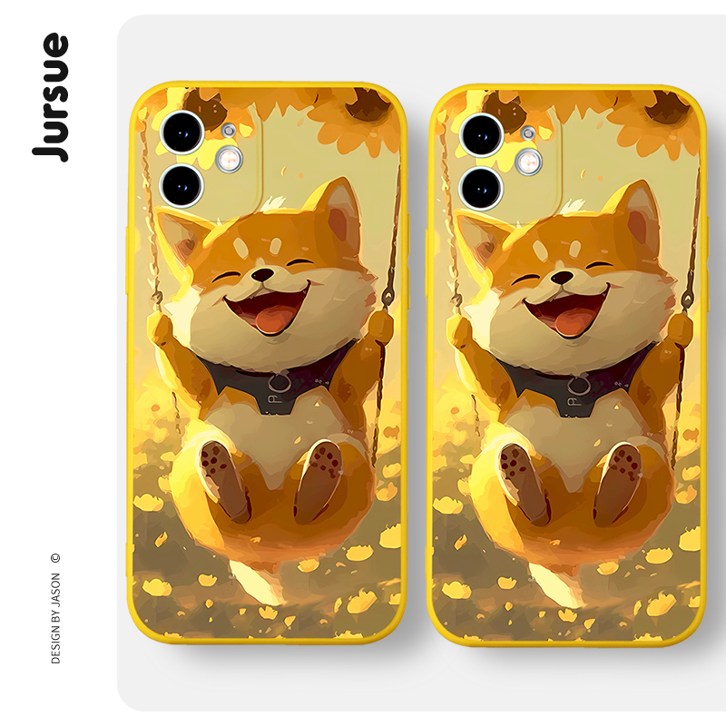 Ốp điện thoại JURSUE dễ thương đẹp màu Cho iPhone 14 13 12 11 Pro Max SE 2020 X XR XS 8 7 ip 6S 6 Plus kute XYH1529