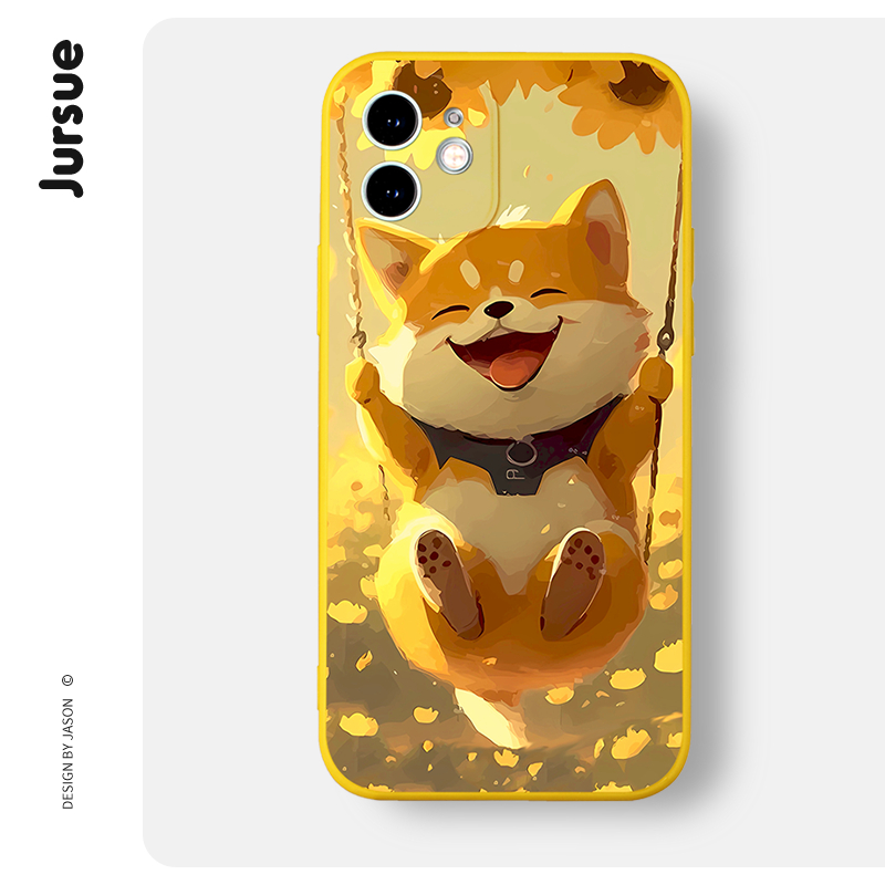 Ốp điện thoại JURSUE dễ thương đẹp màu Cho iPhone 14 13 12 11 Pro Max SE 2020 X XR XS 8 7 ip 6S 6 Plus kute XYH1529