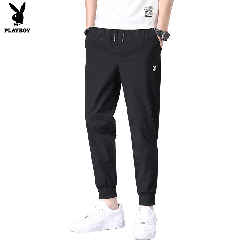 Quần lụa băng LAYBOY Nam Mùa hè Quần thông thường mỏng thoáng khí