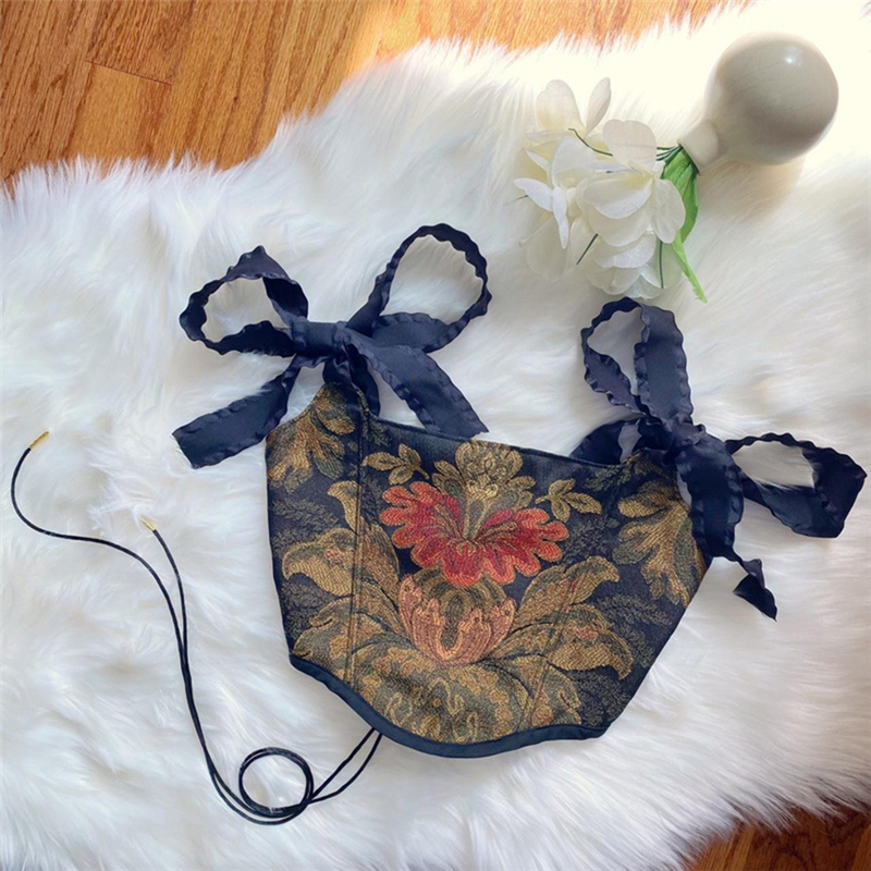 Áo Hai Dây Ôm Dáng Thêu Hoa Phong Cách Retro Mùa Hè Cho Nữ