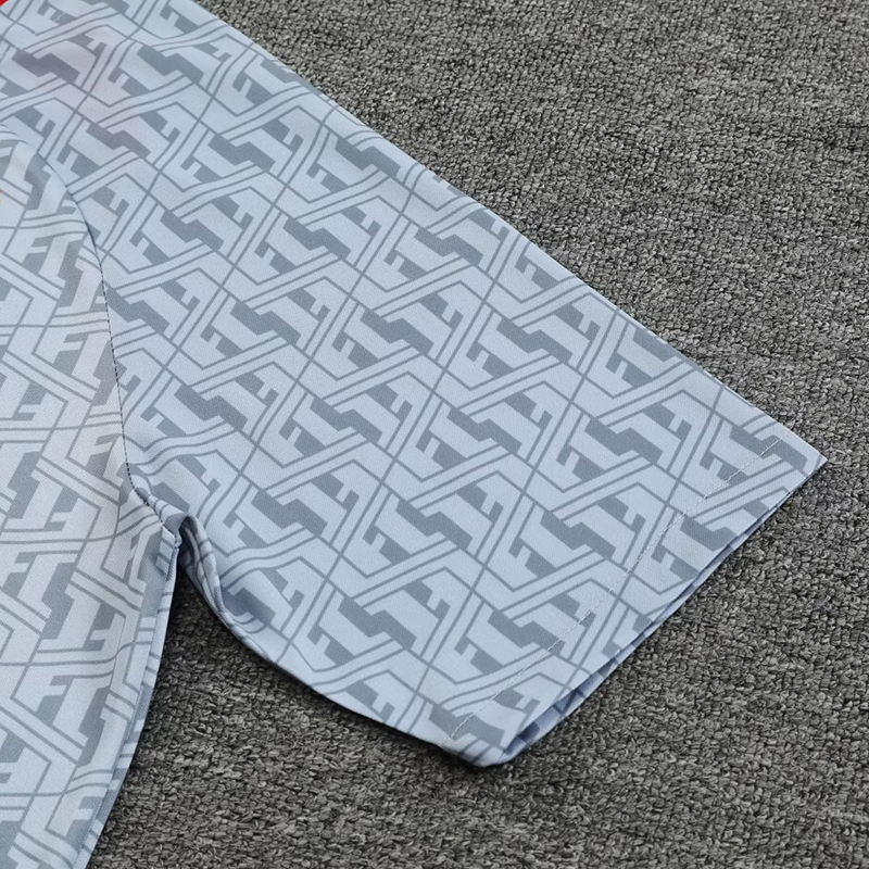 Bộ Đồ Đá Banh Tay Ngắn Màu Xám Size S-2XL 2023-24