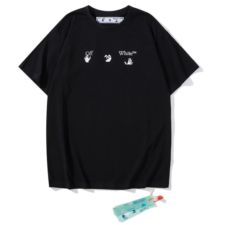 Áo Thun off-white Tay Ngắn Chất Liệu cotton Cao Cấp Họa Tiết In Thời Trang Dành Cho Cả Nam