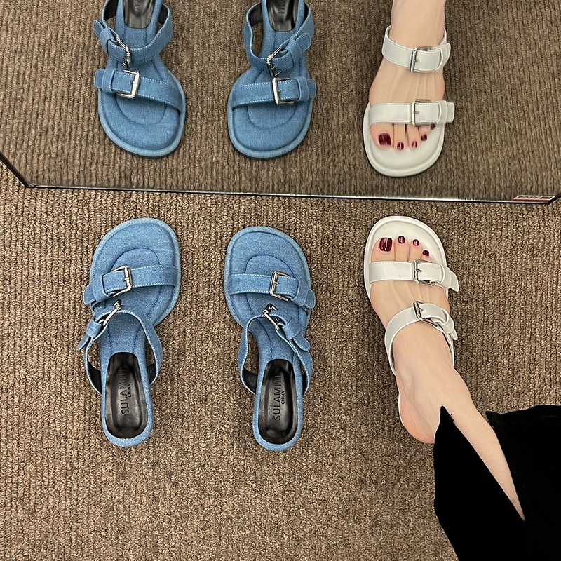 Sandal Hở Ngón Đế Bằng Chất Liệu Da Mềm Cao Cấp Thời Trang Cho Nữ