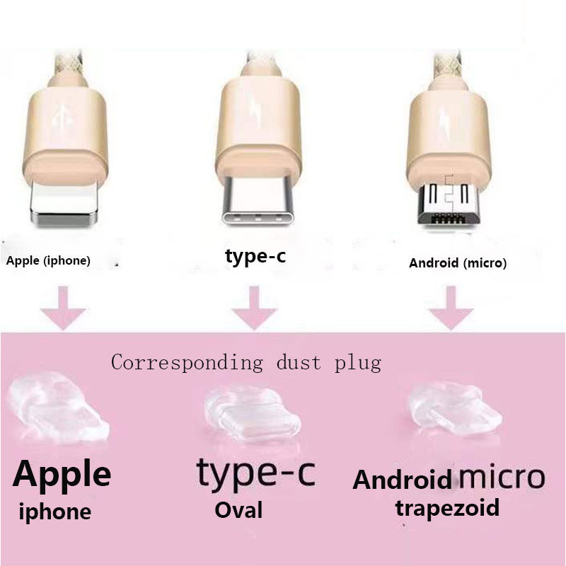 Phụ Kiện Gắn Chống Bụi Cho Cổng Sạc Điện Thoại Di Động diy Tiện Dụng