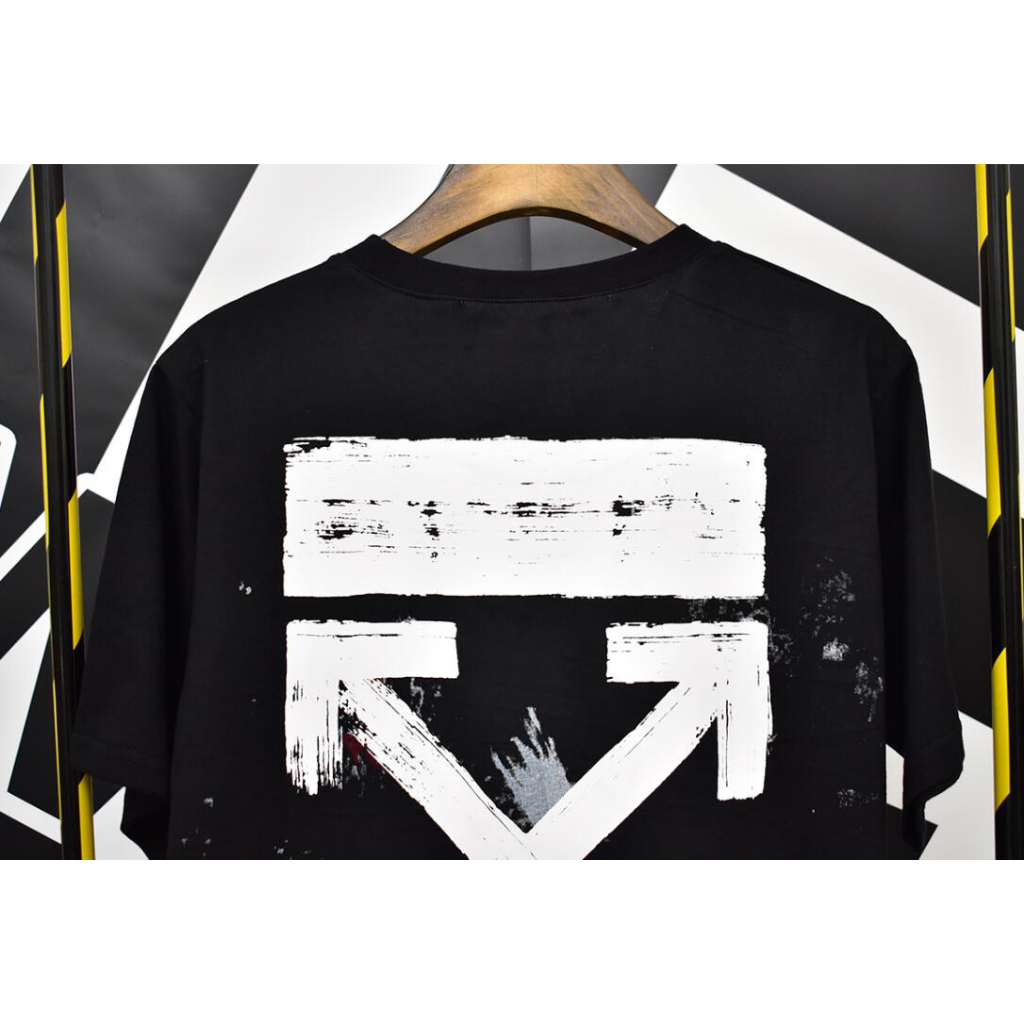 Áo Thun off-white Tay Ngắn Chất Liệu cotton Cao Cấp Họa Tiết In Thời Trang Dành Cho Cả Nam